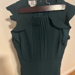 DRA Los Angeles emerald green pleated romper/jumpsuit XS